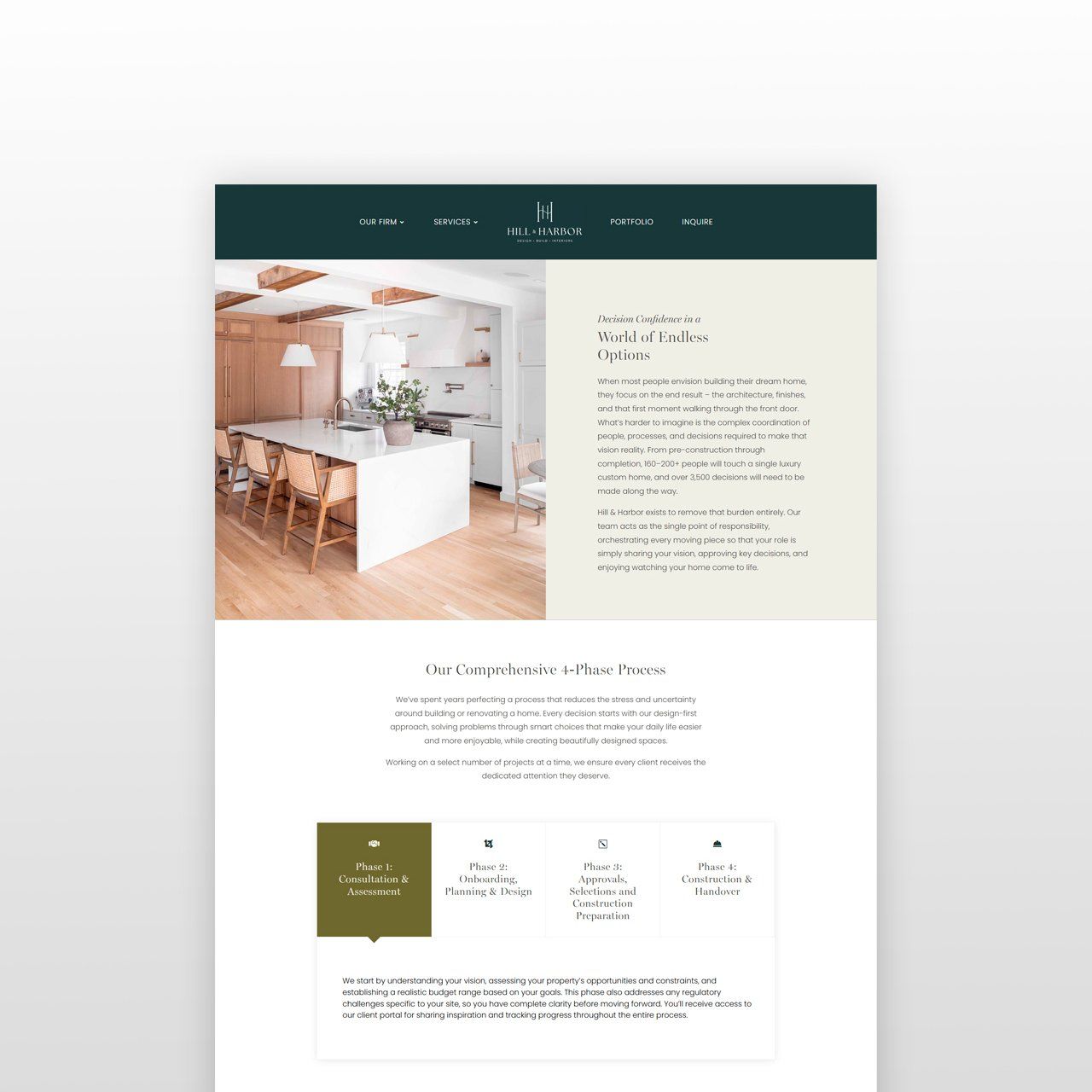 Hill & Harbor Website Redesign