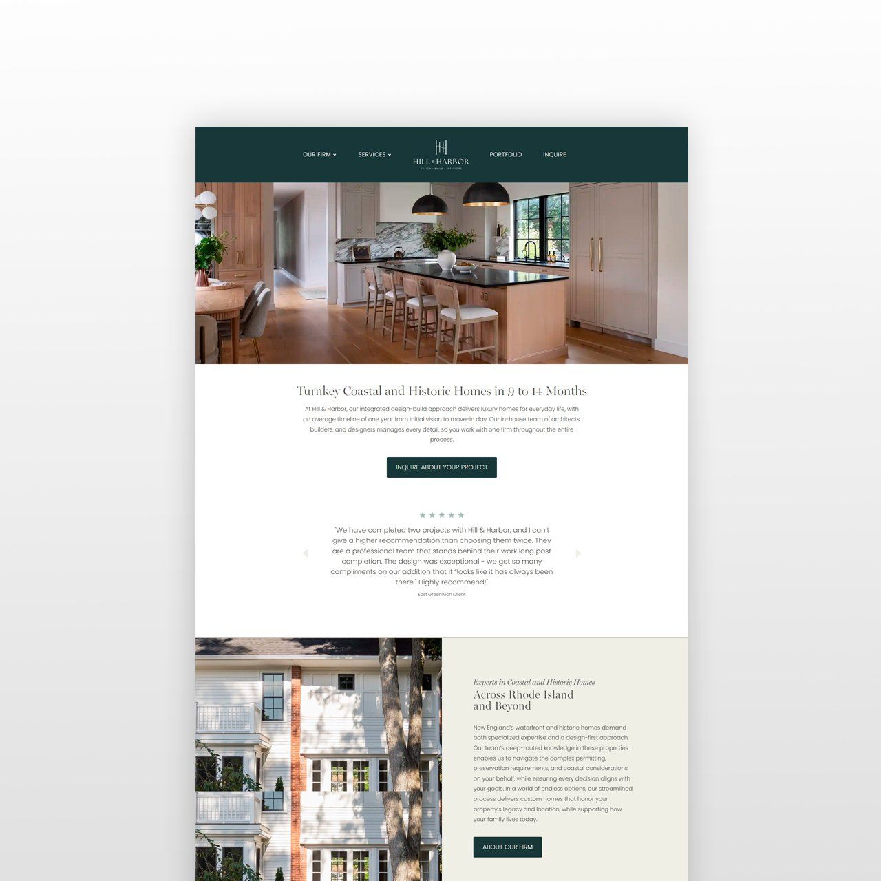 Hill & Harbor Website Redesign