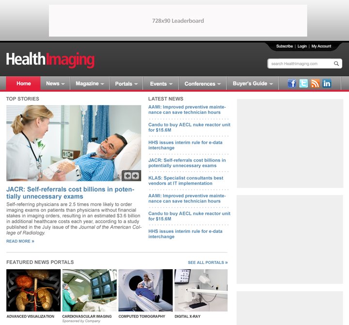 Health Imaging Website Design