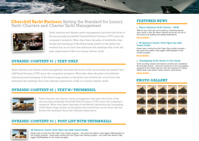 Churchill Yacht Partners | PSD Website Interface Design