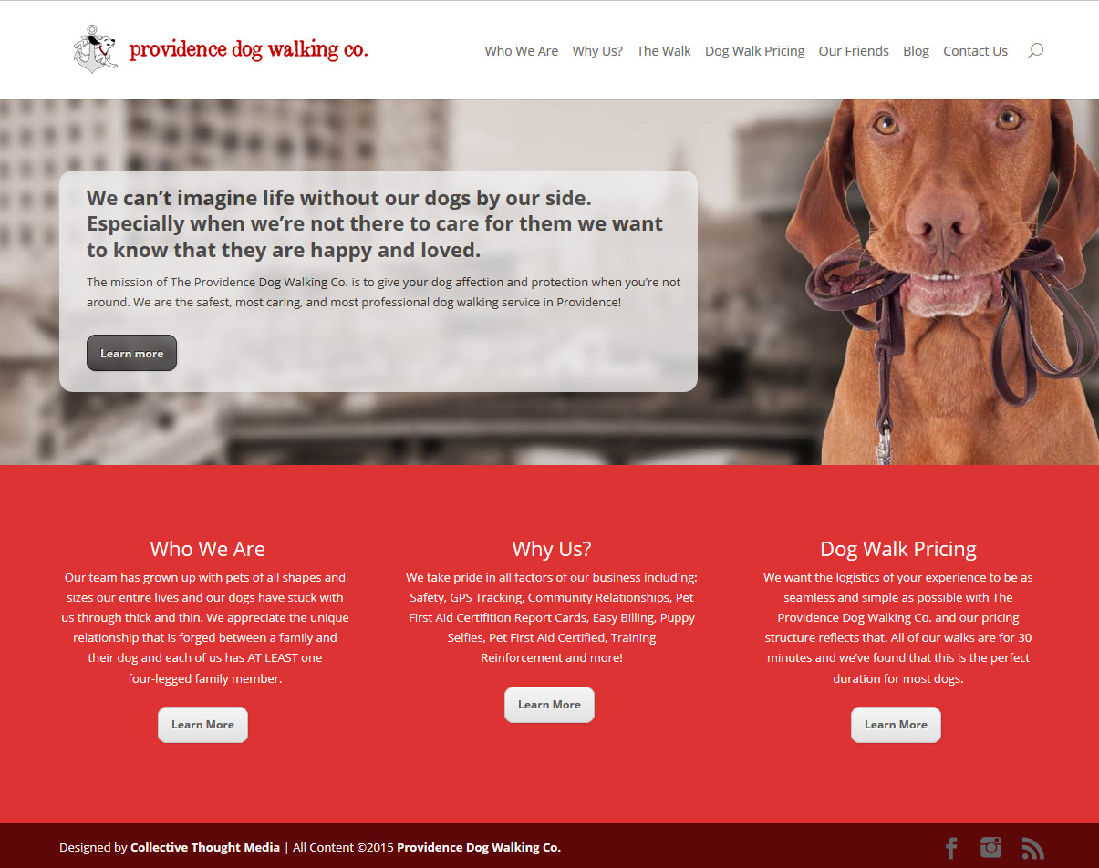 Providence Dog Walking Co. Website